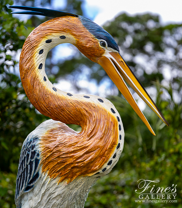 Search Result For Bronze Statues  - Great Blue Heron - BS-650